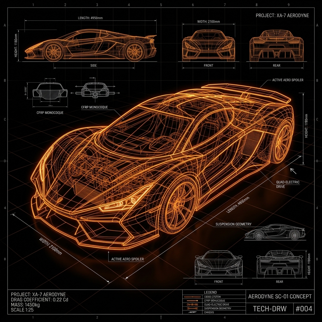 Supercar Wireframe